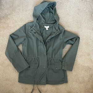 Green utility jacket
